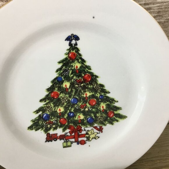 Sea Gull Christmas Heritage China Salad/Dessert Plates 7" Set Of 4 - Picture 6 of 13